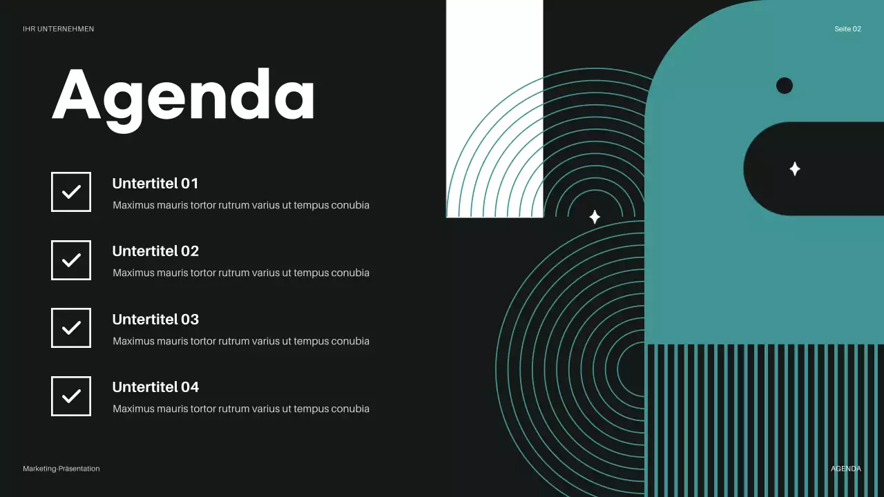 teal modern budget presentation