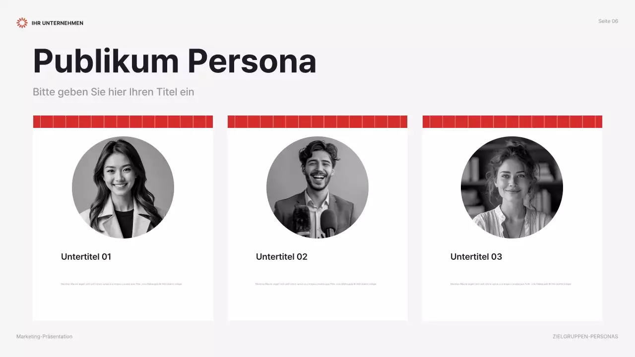 rot modernes Marketing Präsentation