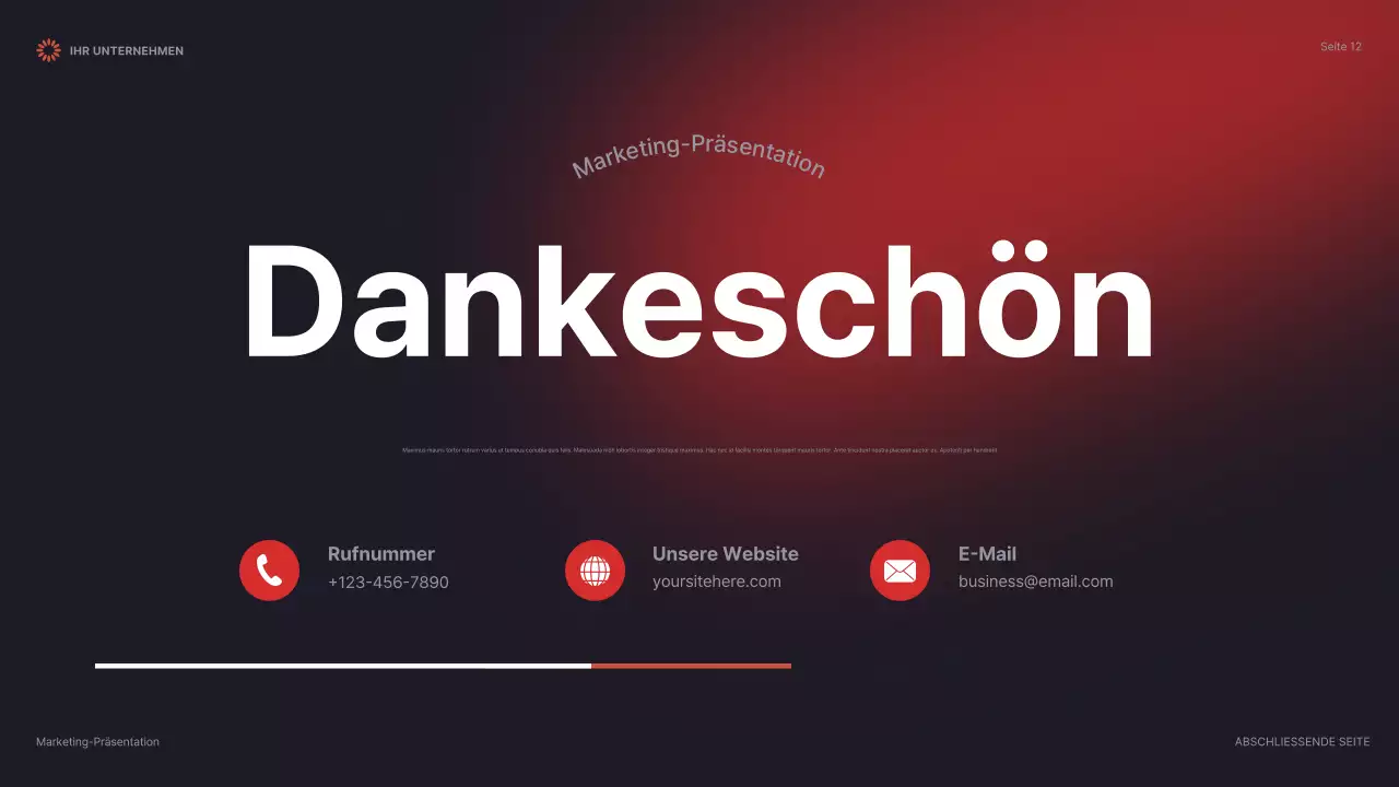 rot modernes Marketing Präsentation
