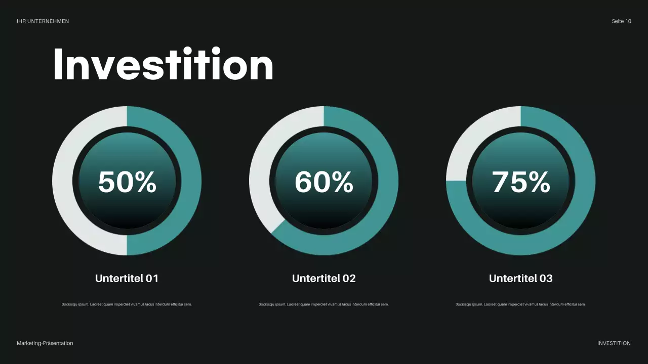 teal modern budget presentation