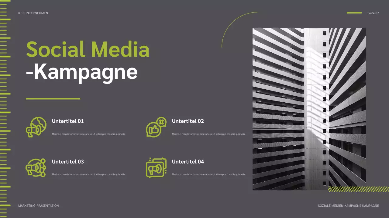 green modern social media report