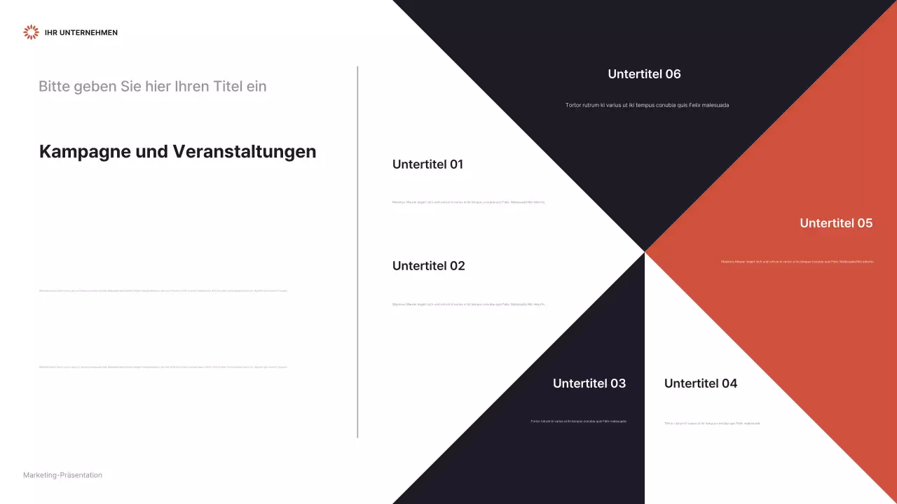 rot modernes Marketing Präsentation