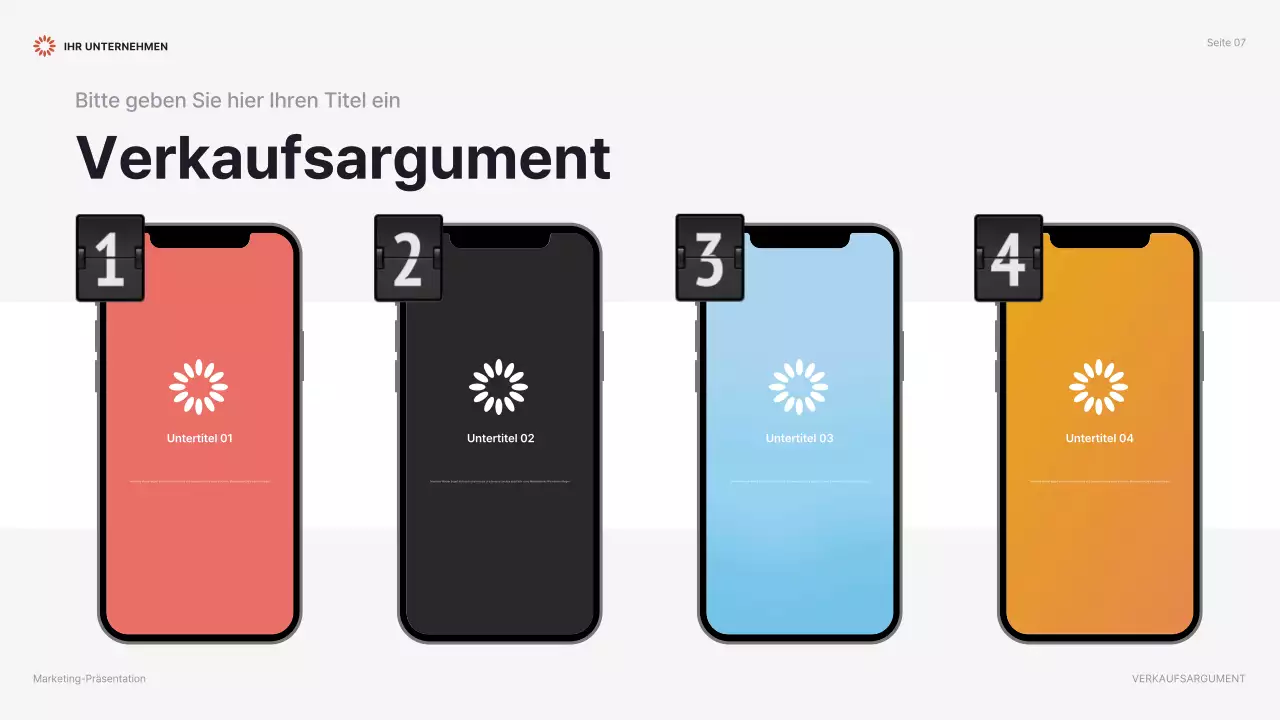 rot modernes Marketing Präsentation