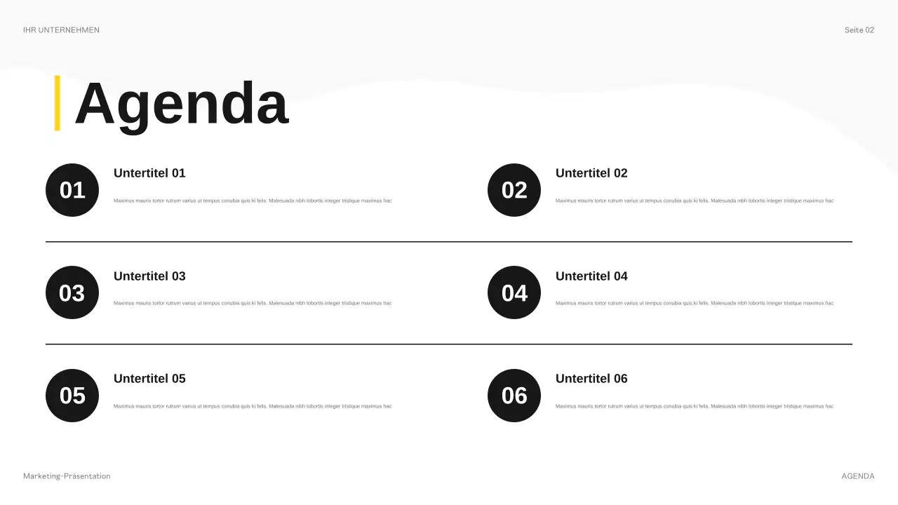 gelbe moderne Budgetpräsentation