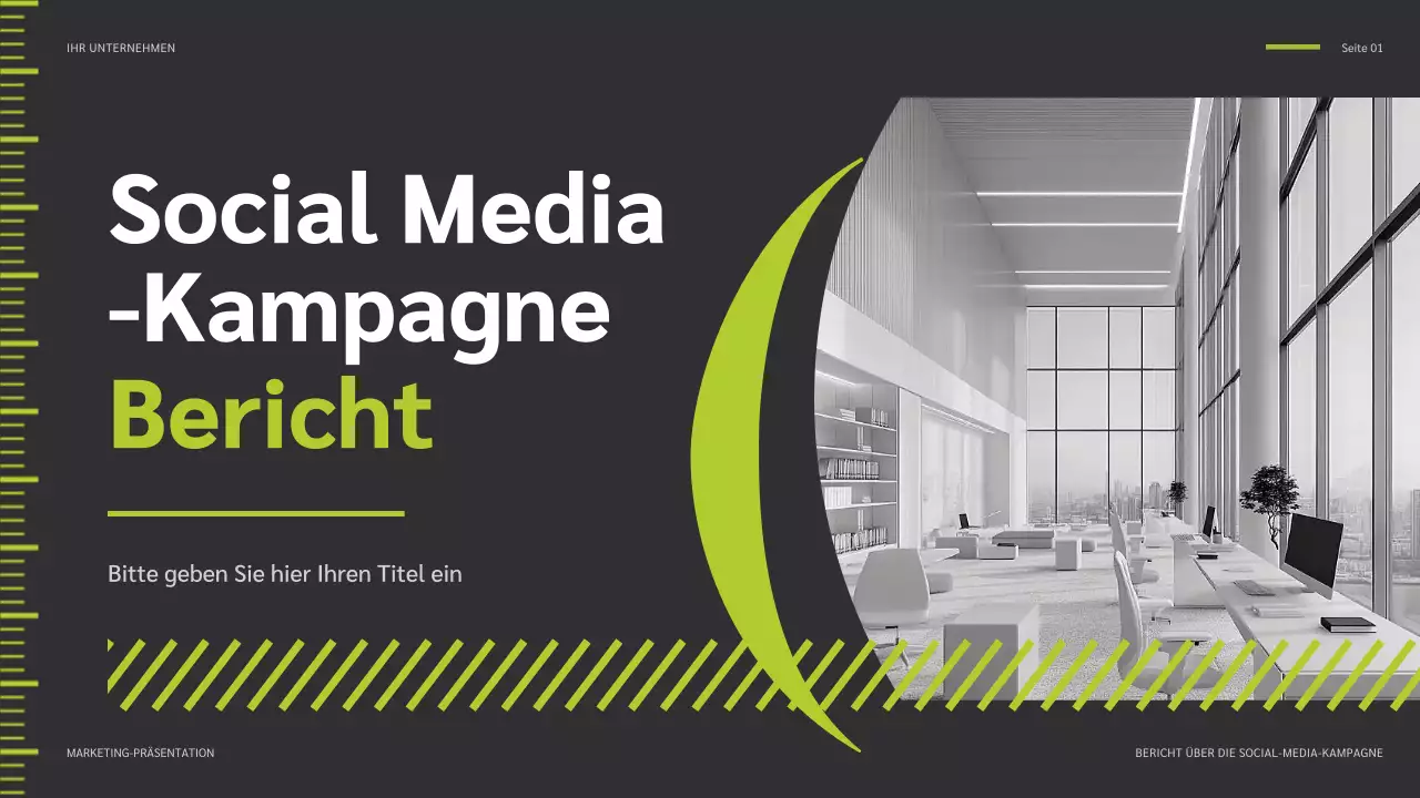 green modern social media report