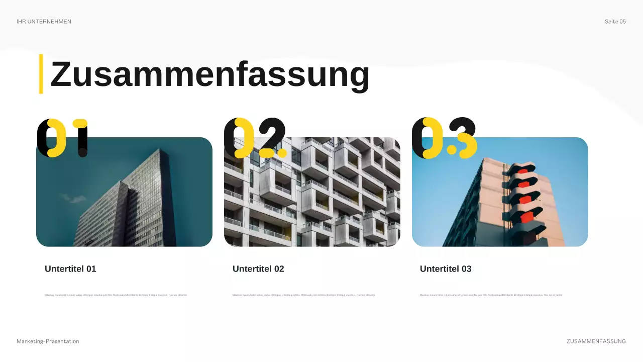 gelbe moderne Budgetpräsentation