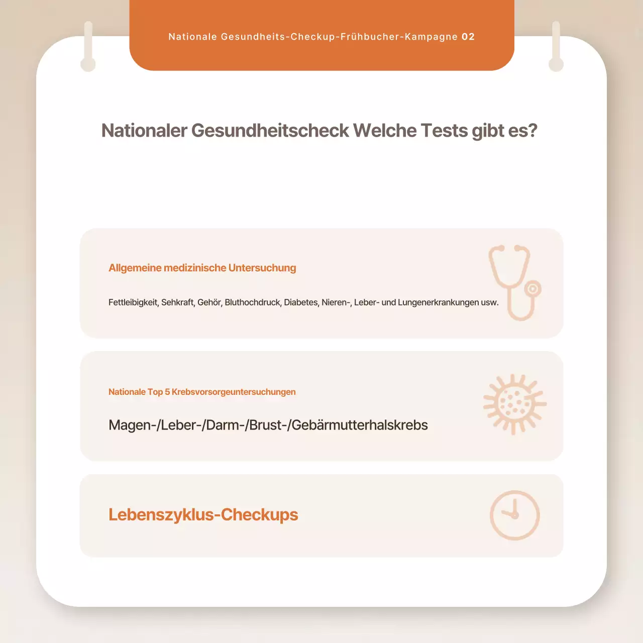 Beige Simple Health Check-Kampagne