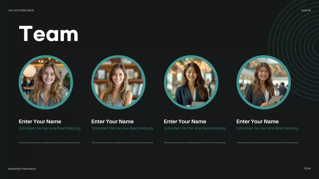 teal modern budget presentation