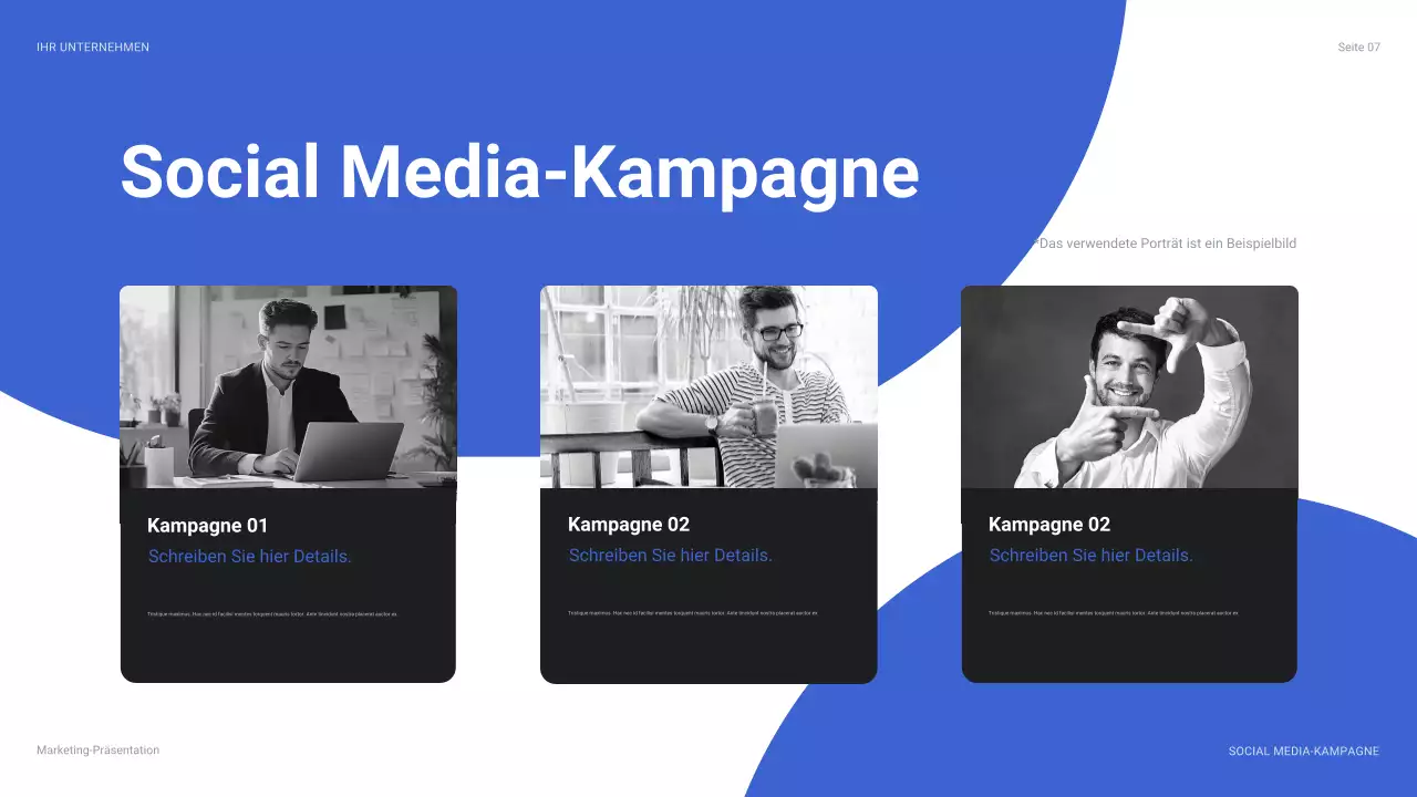 blue modern social media report