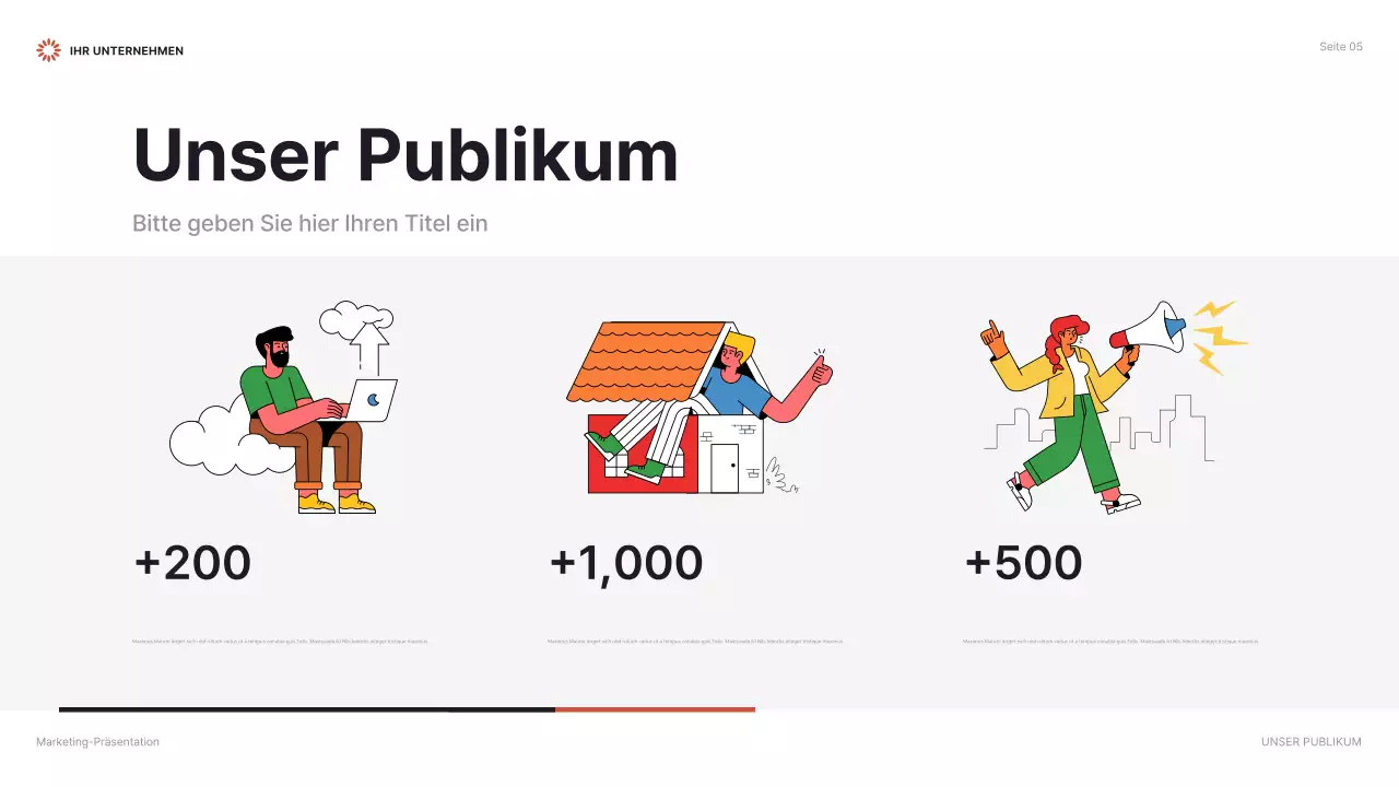 rot modernes Marketing Präsentation