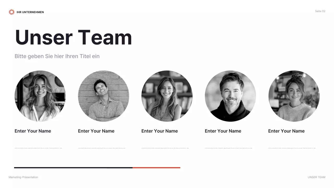 rot modernes Marketing Präsentation