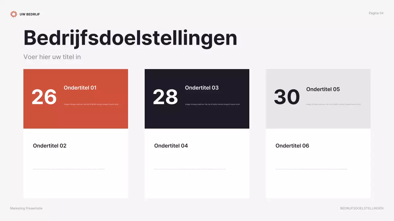 rode moderne marketing presentatie