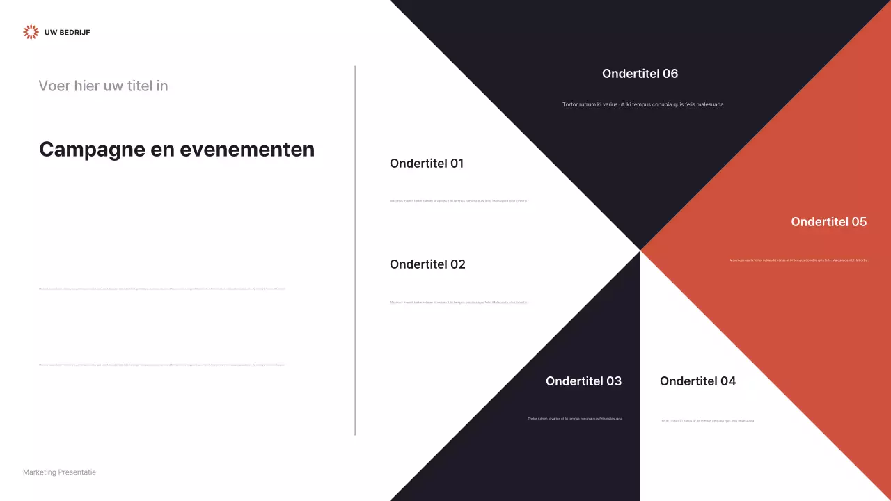 rode moderne marketing presentatie
