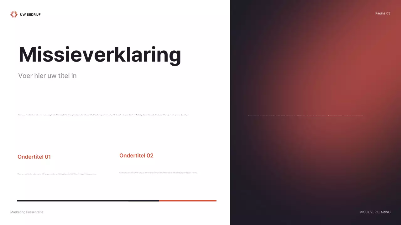 rode moderne marketing presentatie