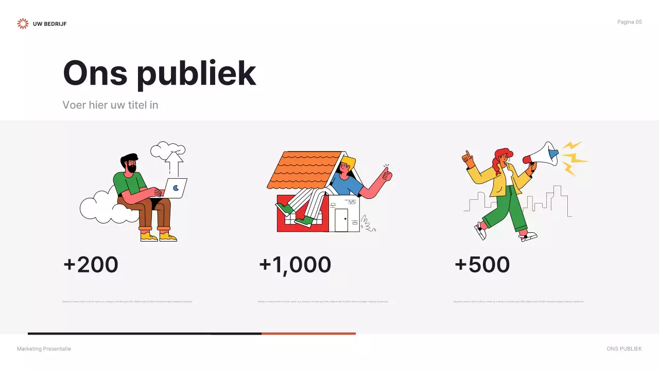 rode moderne marketing presentatie