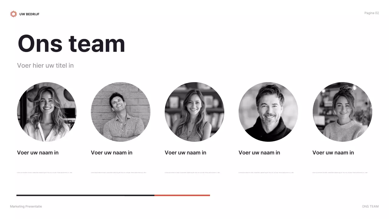 rode moderne marketing presentatie