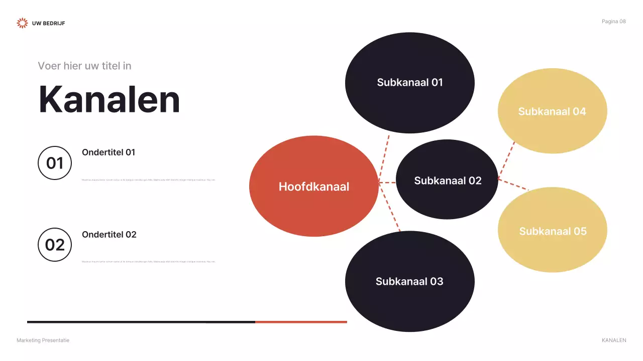 rode moderne marketing presentatie