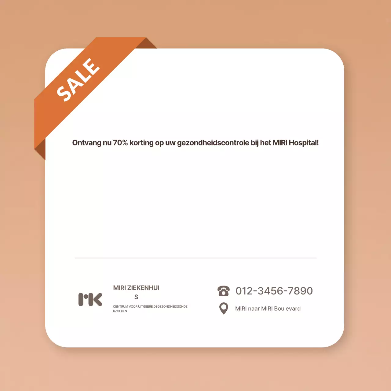 Beige Eenvoudig Gezondheidscheck-campagne