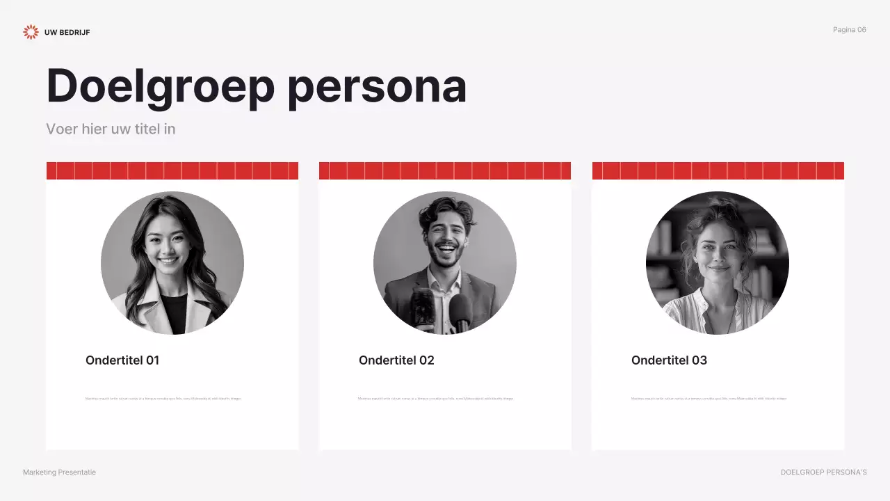 rode moderne marketing presentatie