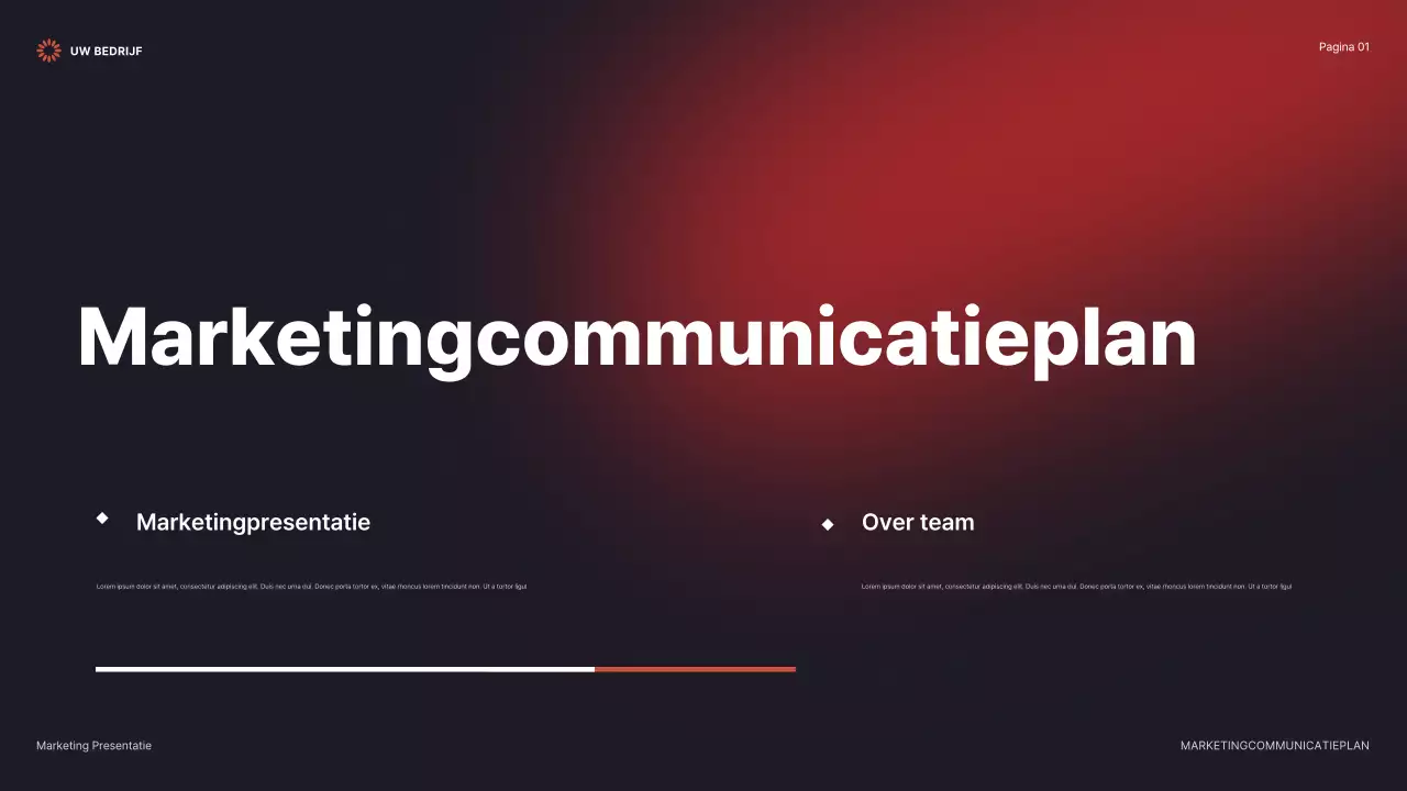 rode moderne marketing presentatie