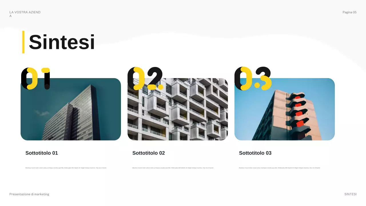 presentazione del bilancio giallo moderno