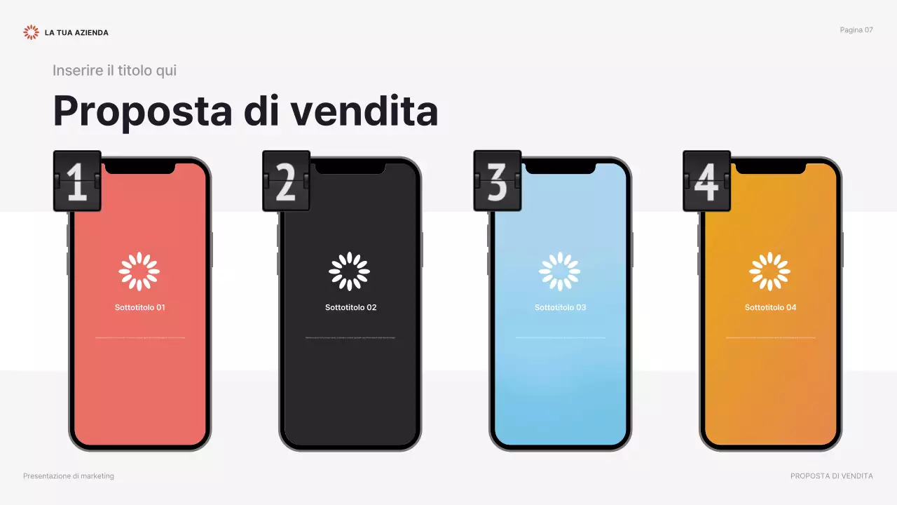 presentazione del marketing moderno rosso