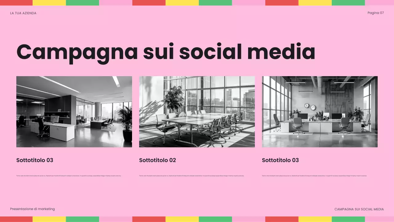 rapporto sui social media di rainbow bold
