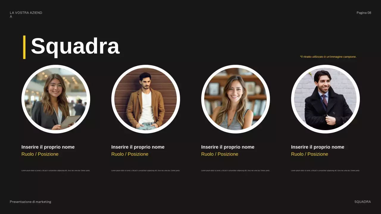 presentazione del bilancio giallo moderno