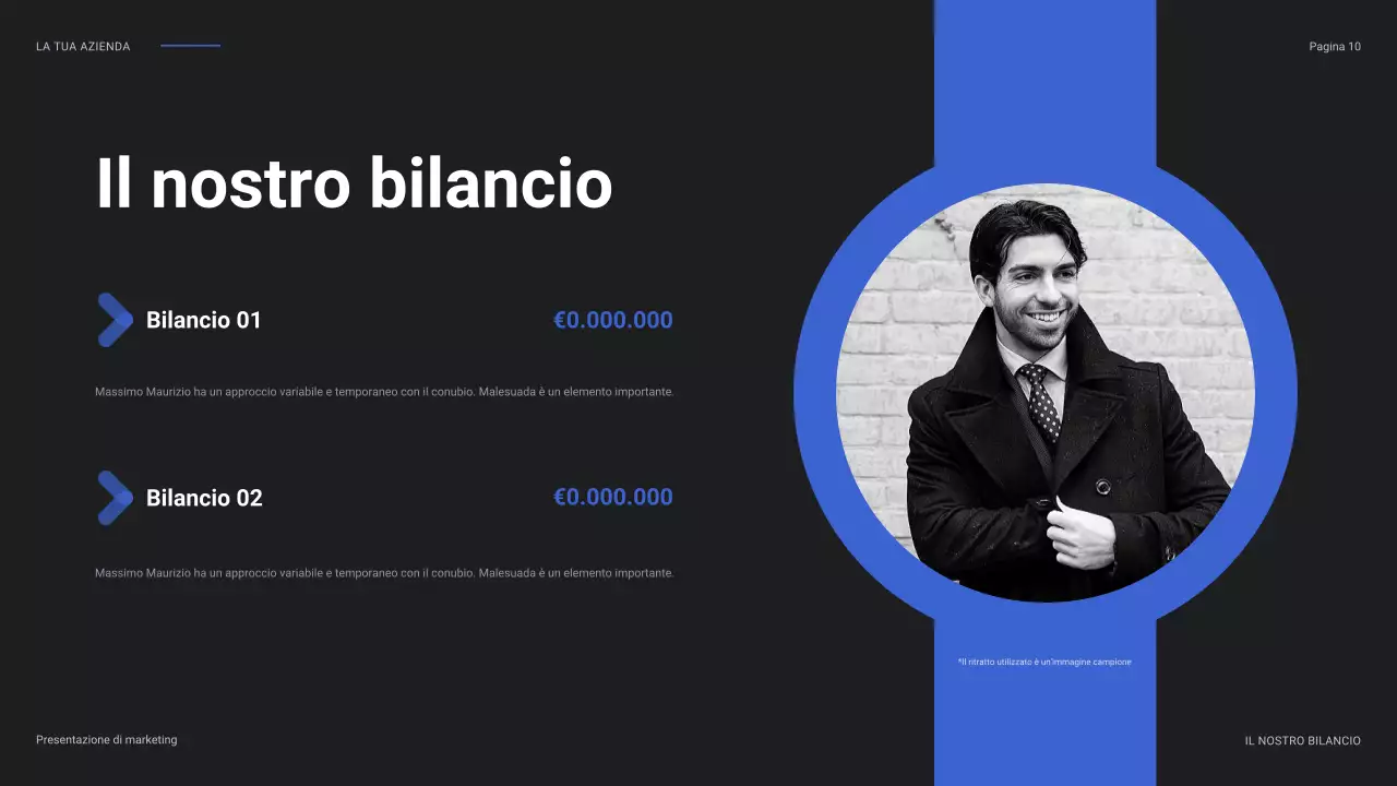 rapporto blu moderno sui social media