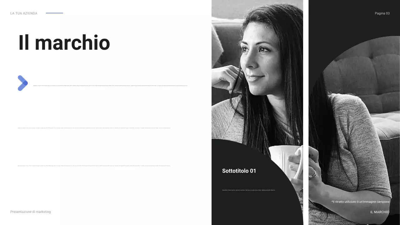 rapporto blu moderno sui social media