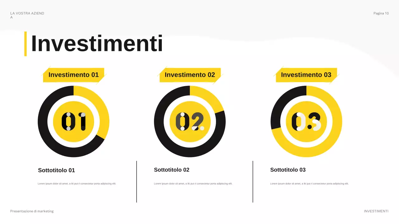 presentazione del bilancio giallo moderno