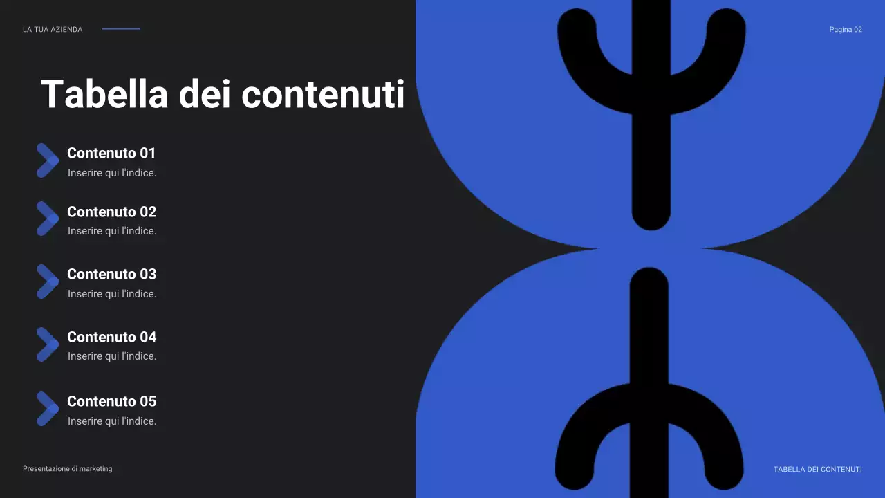 rapporto blu moderno sui social media