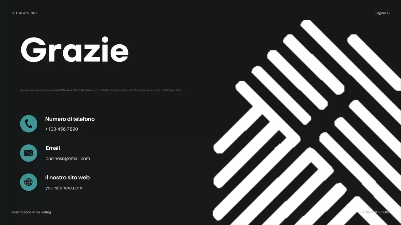 presentazione del bilancio moderno in verde acqua