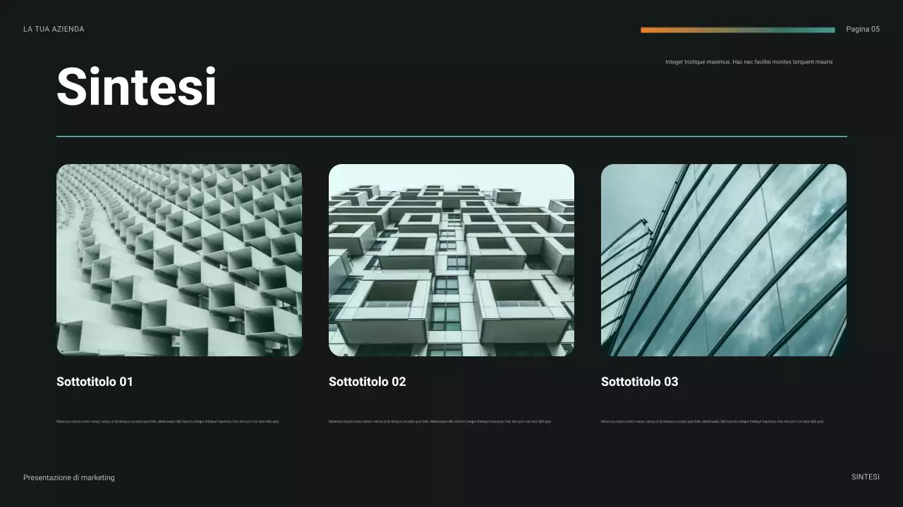 Presentazione finanziaria futuristica in verde acqua