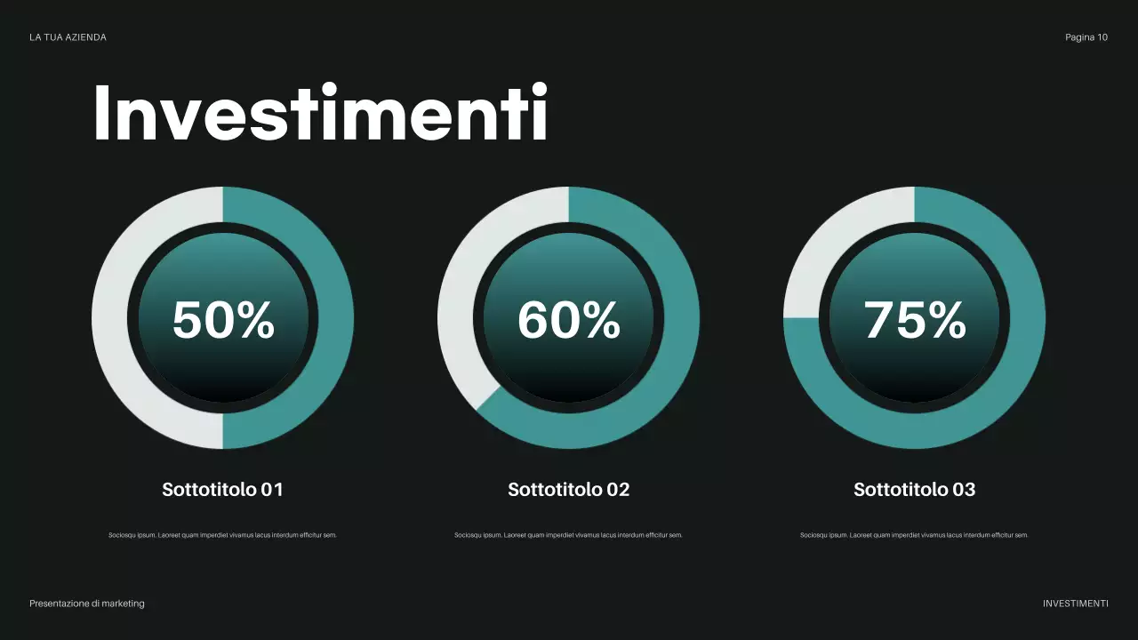 presentazione del bilancio moderno in verde acqua