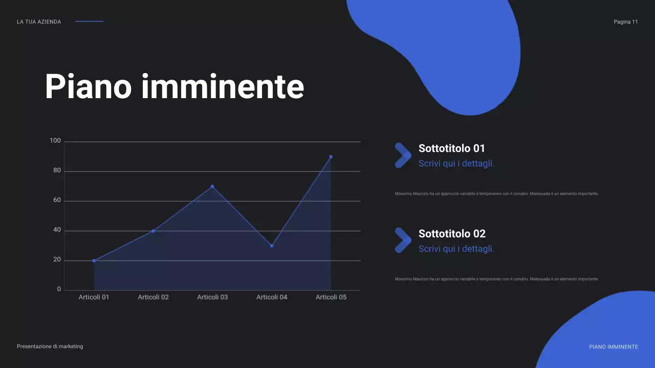 rapporto blu moderno sui social media
