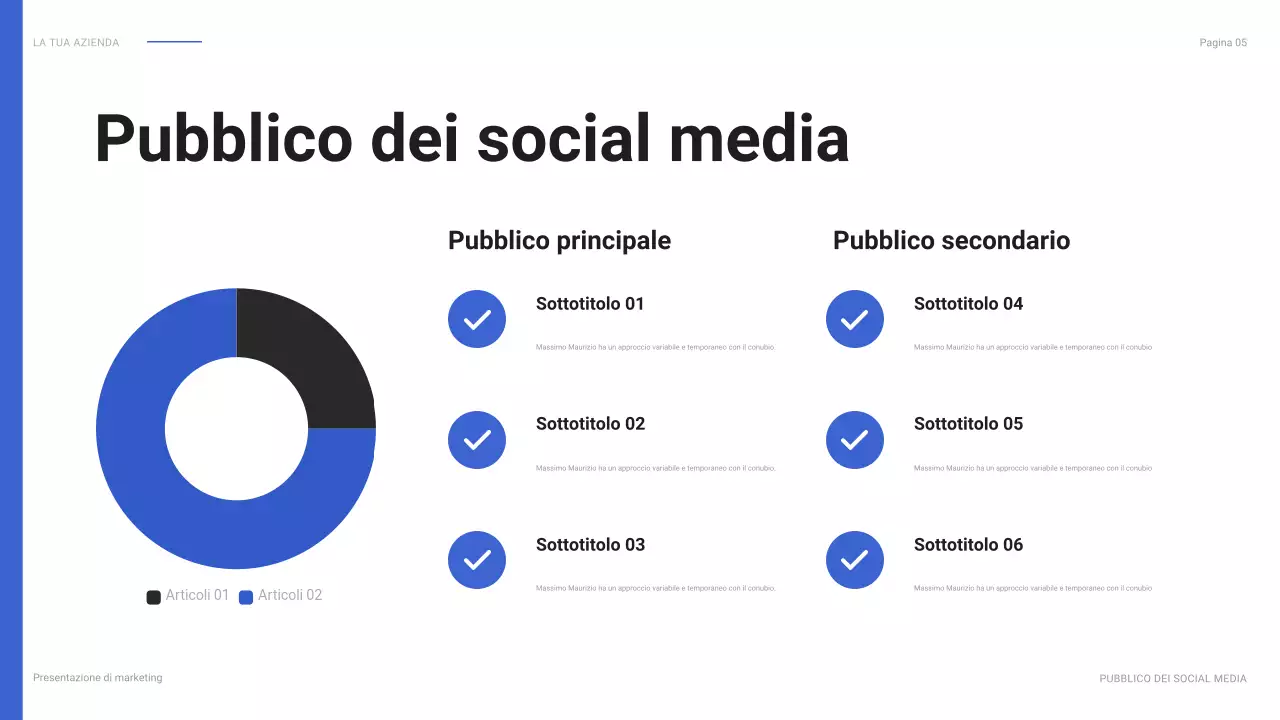 rapporto blu moderno sui social media