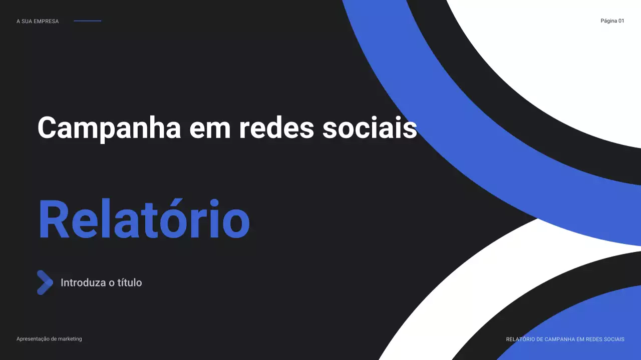 relatório sobre as redes sociais da blue modern