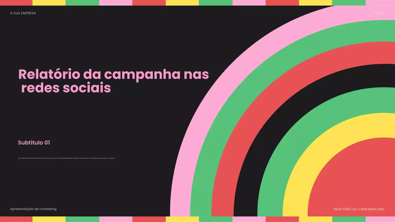 relatório das redes sociais da rainbow bold