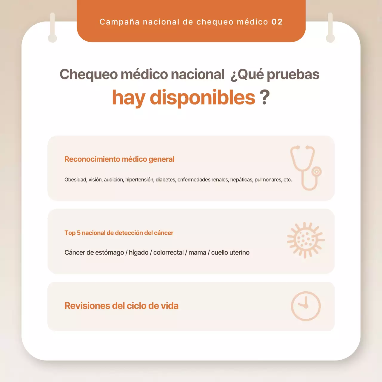 Campaña de chequeo médico Beige Simple