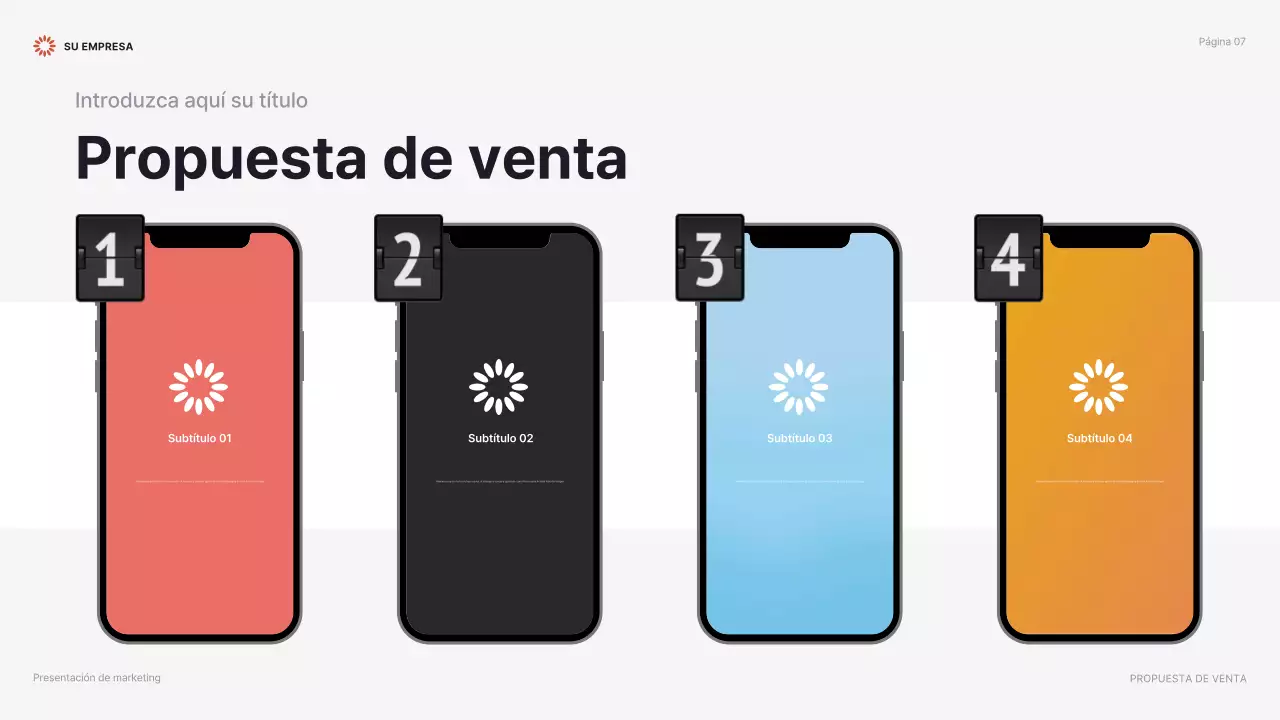 red modern marketing presentation