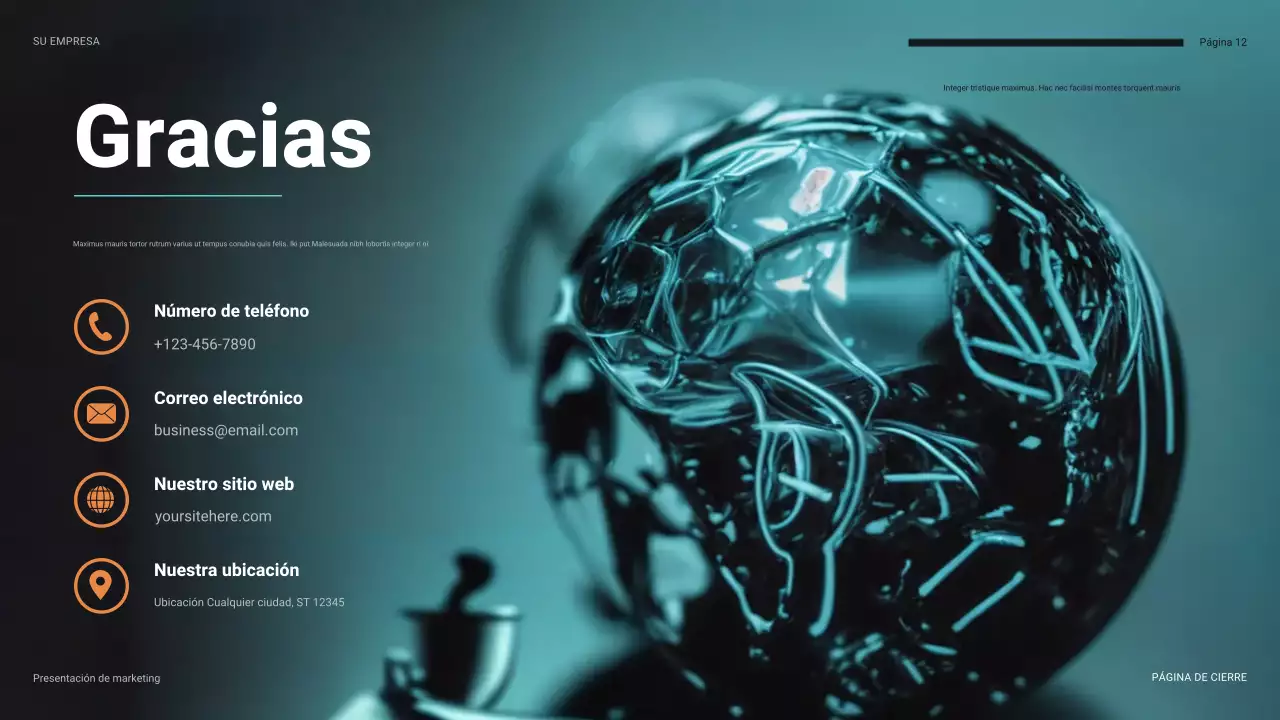 presentación futurista de finanzas