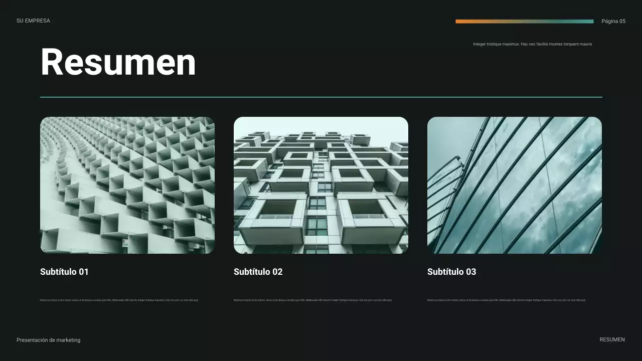 presentación futurista de finanzas