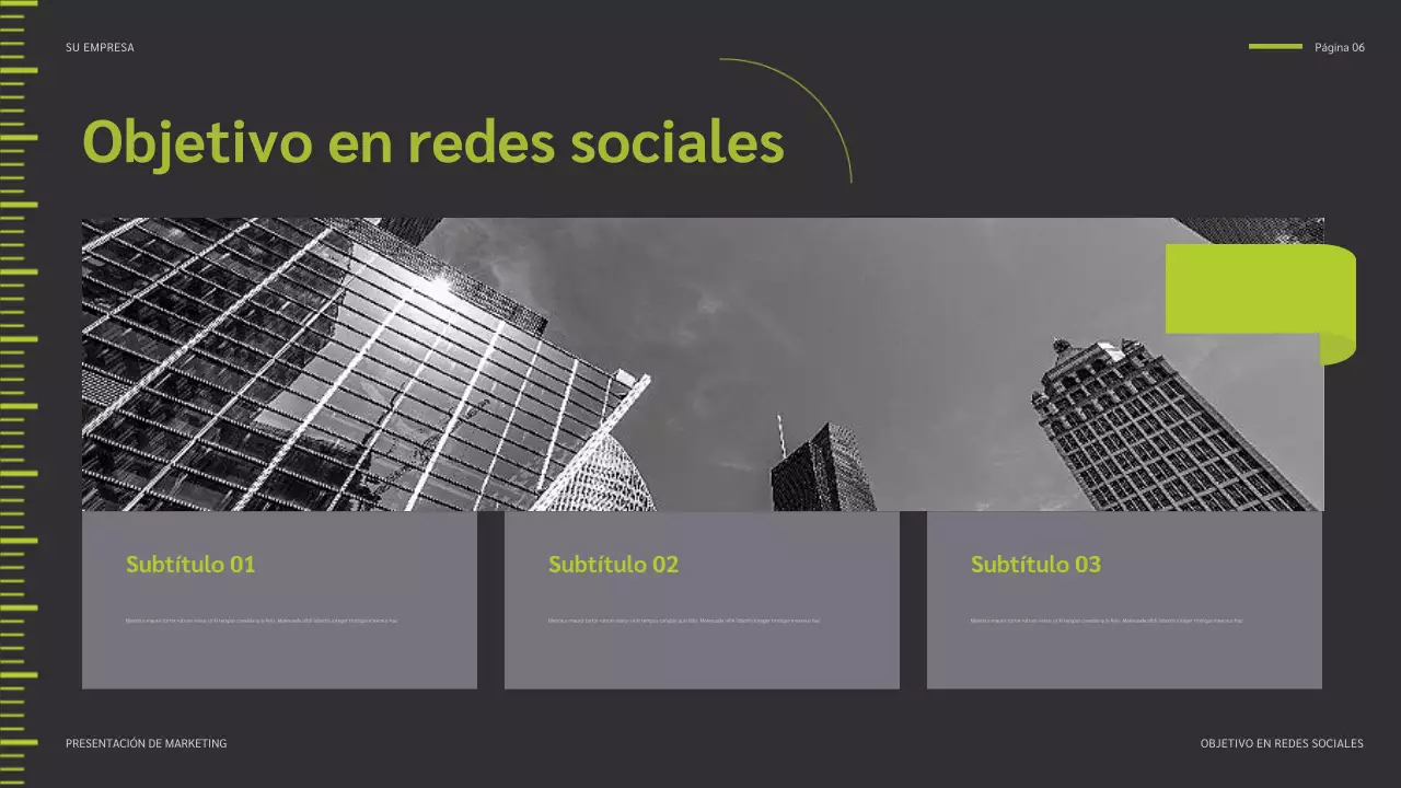 informe sobre las redes sociales de green modern