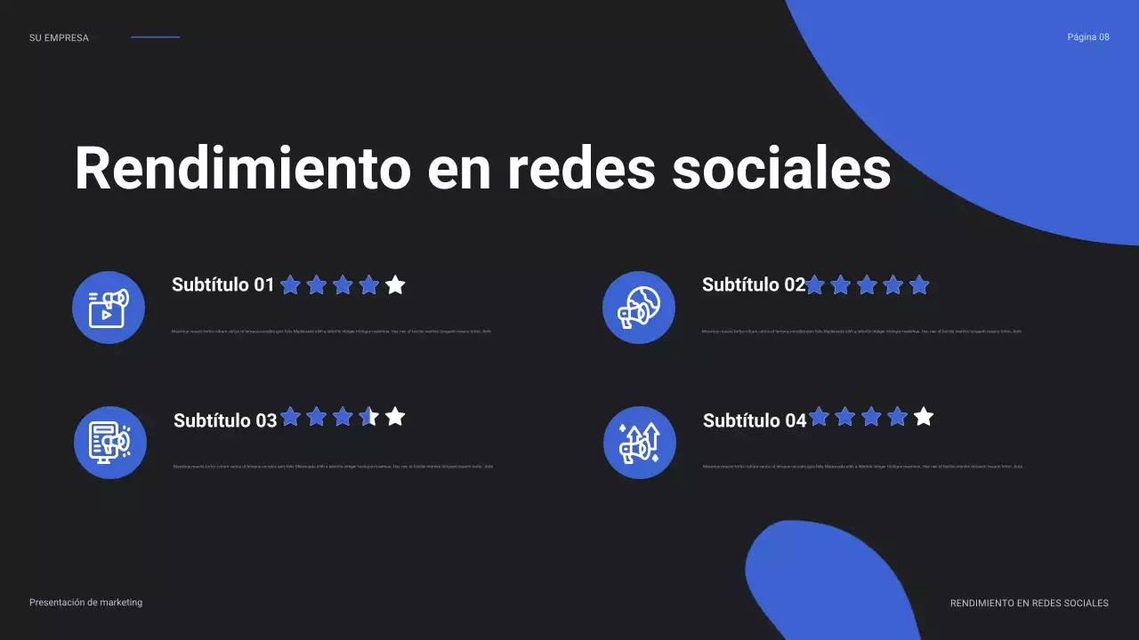 blue modern social media report