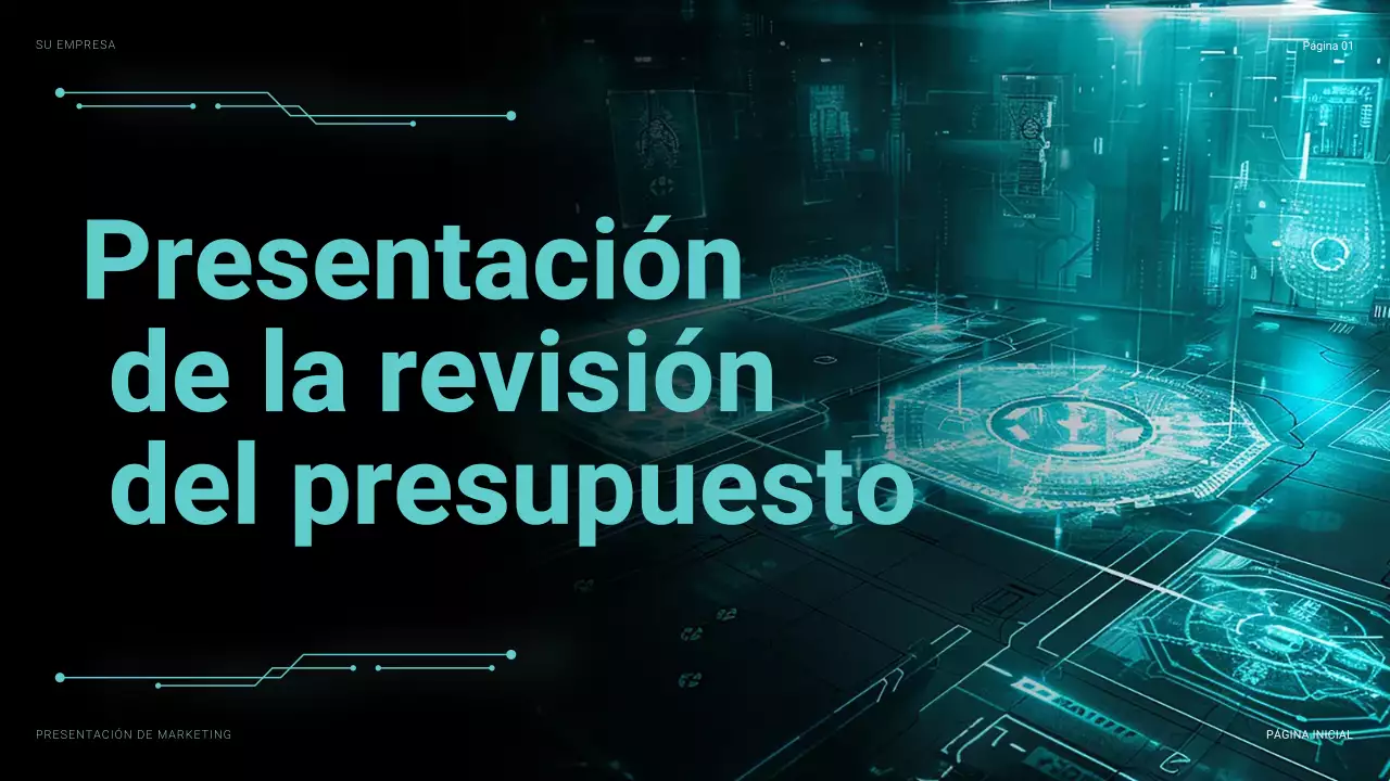presentación futurista de finanzas