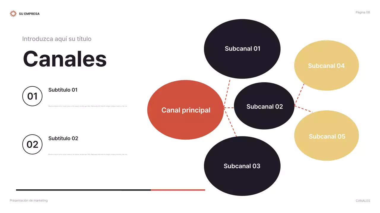 red modern marketing presentation