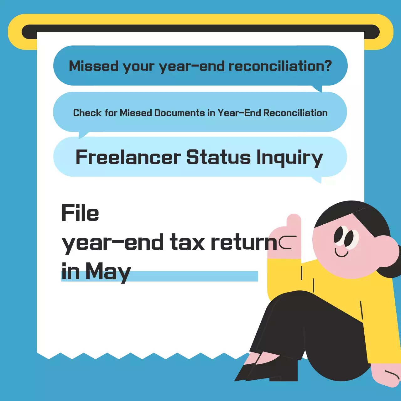 Guia fiscal azul claro e limpo