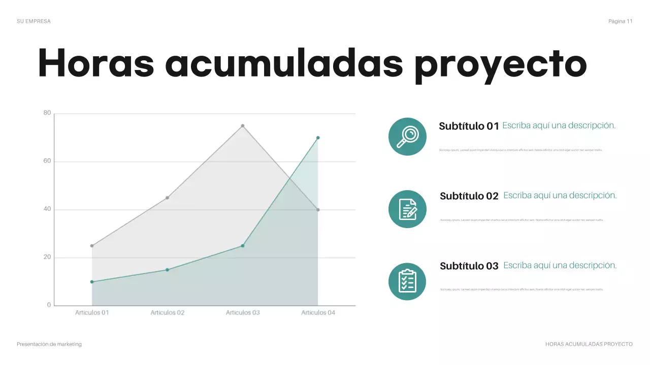 presentación del presupuesto teal modern