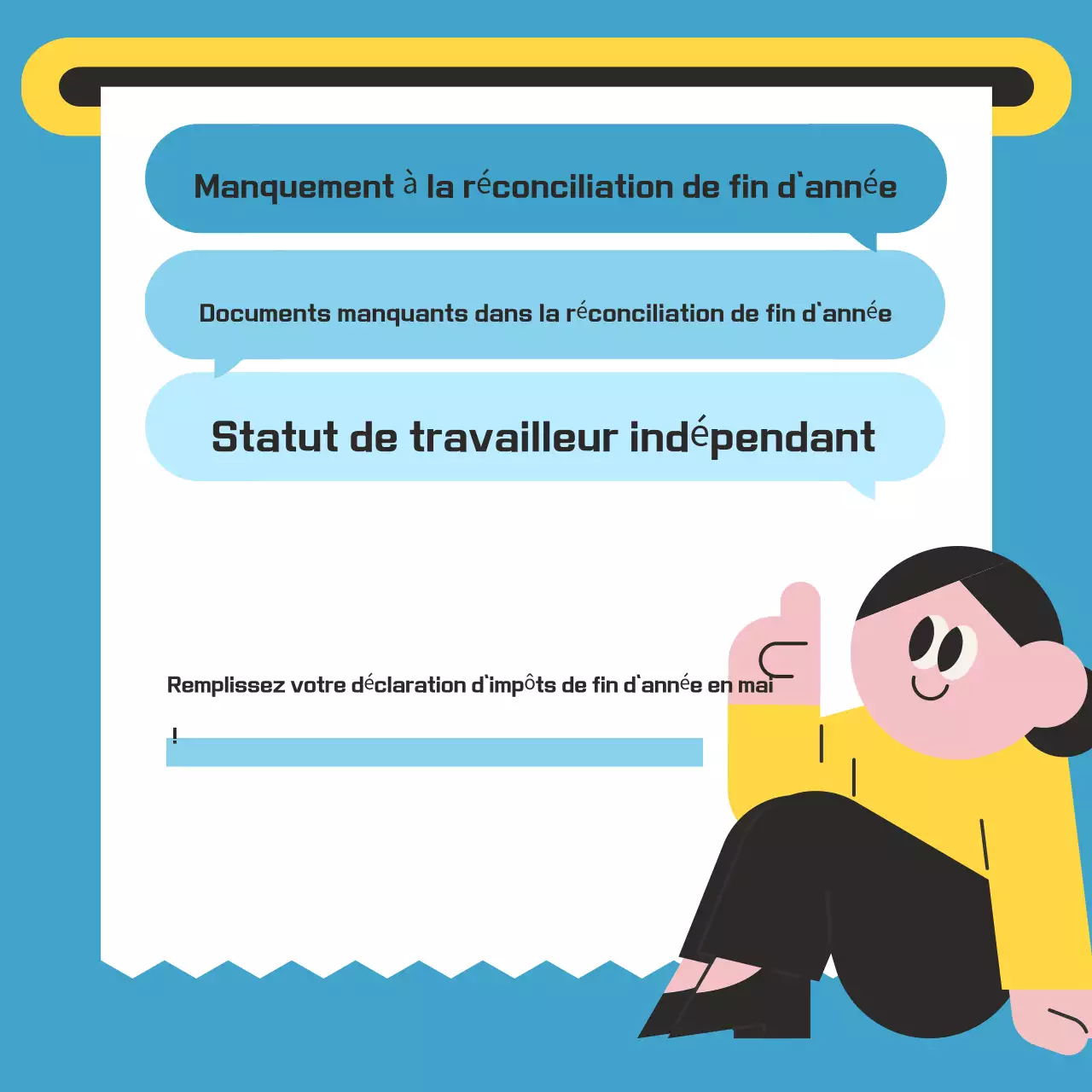 Guide fiscal bleu clair et propre